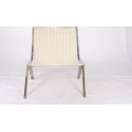 Nordic Modern Handmade Rattan Chaise en acier inoxydable